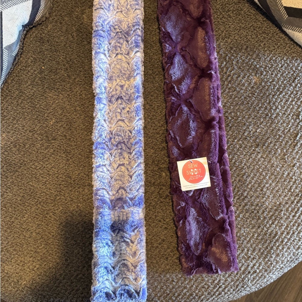 Purple and Blue Textured Scarves